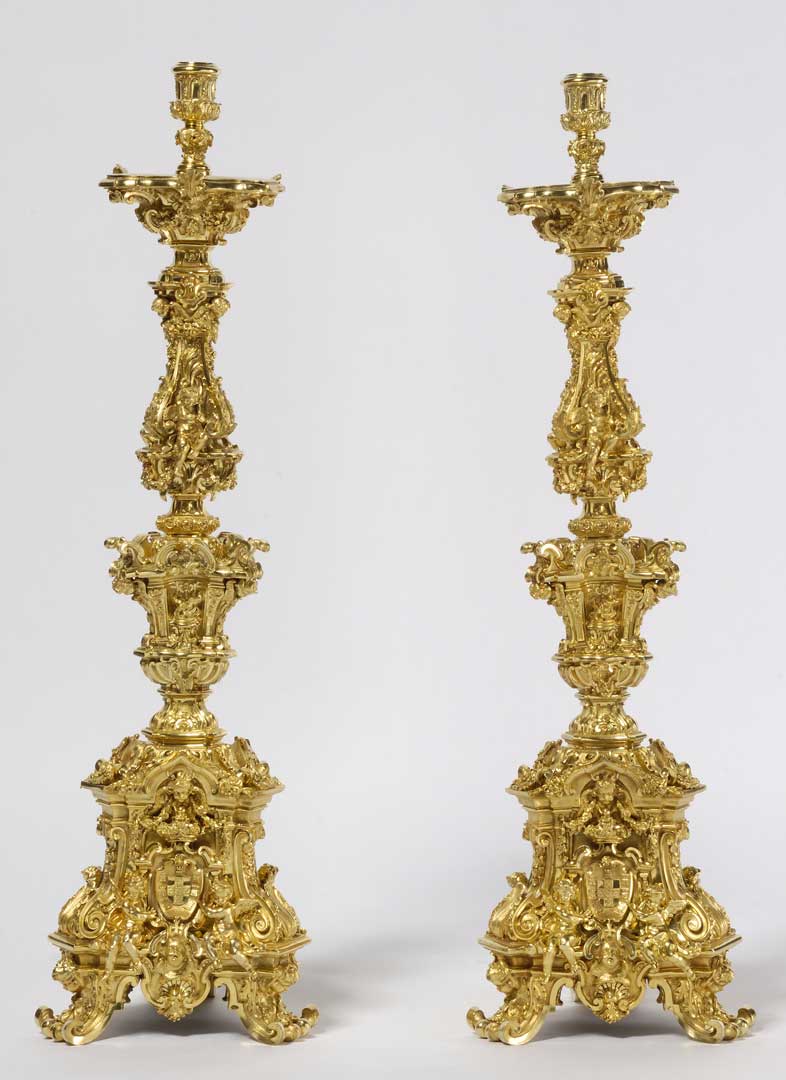 Castiçais de credência da Capela de São João Batista